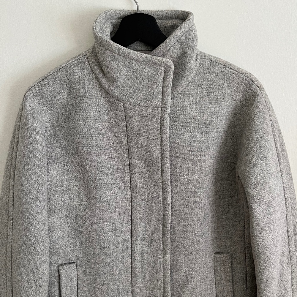 J.Crew Cocoon Coat in Italian Stadium-Cloth Wool